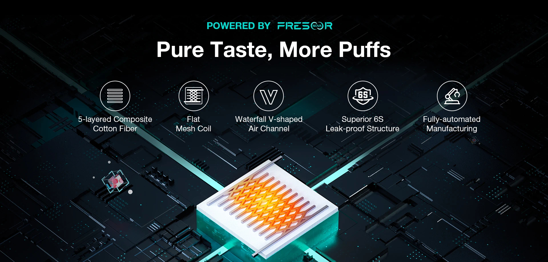 POWERED BY FRESOR NOVA Pure Taste, More Puffs