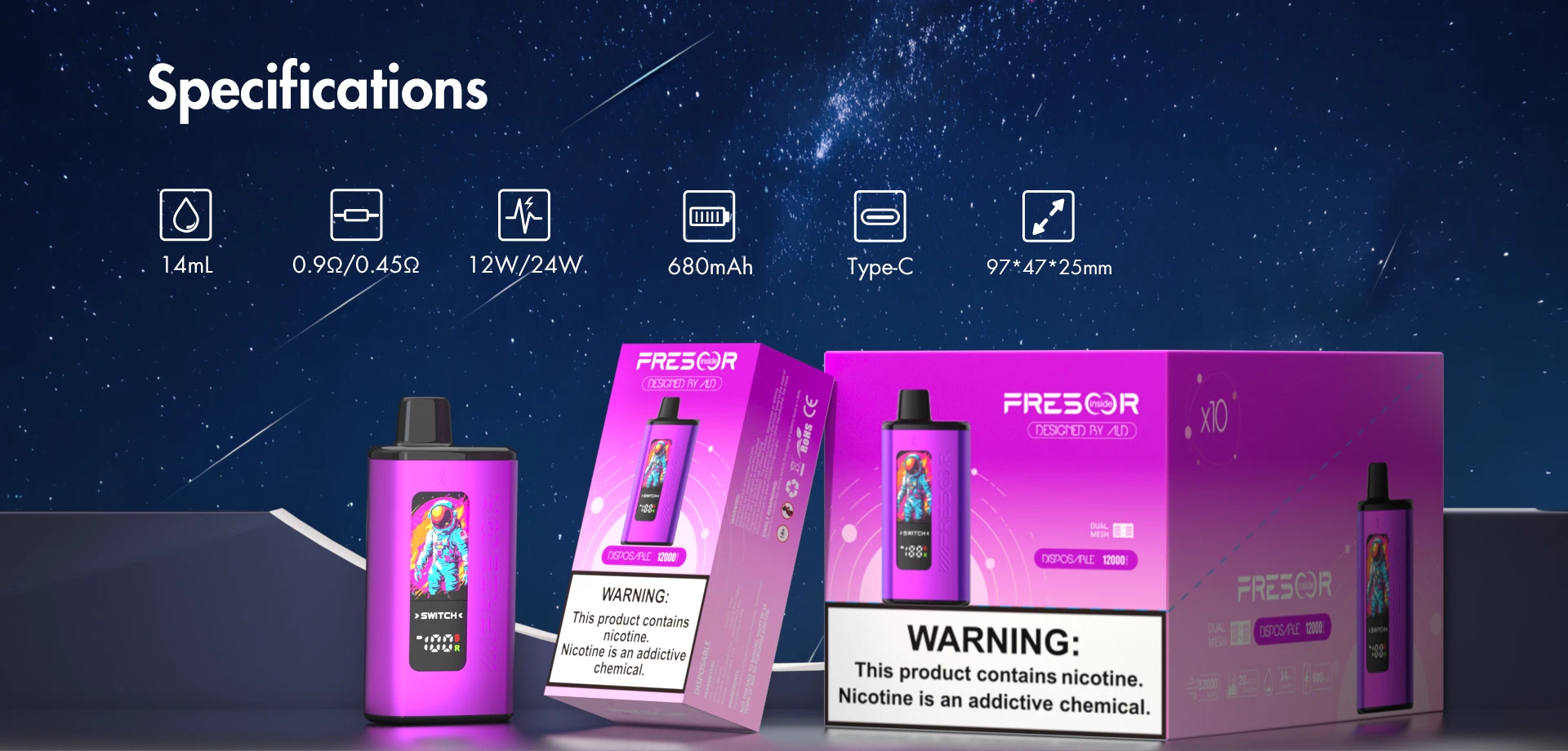 FRESOR P10000 - 10000 puffs Pod System Vape